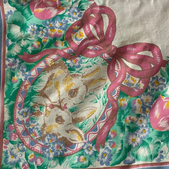 Rectangular Easter/Spring 100% Cotton Tablecloth - Picture 2 of 6